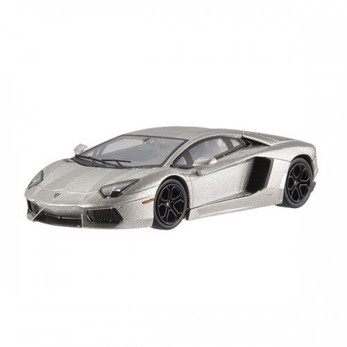 Hotwheels 1/43 Lamborghini Aventador Silver Dark Knight